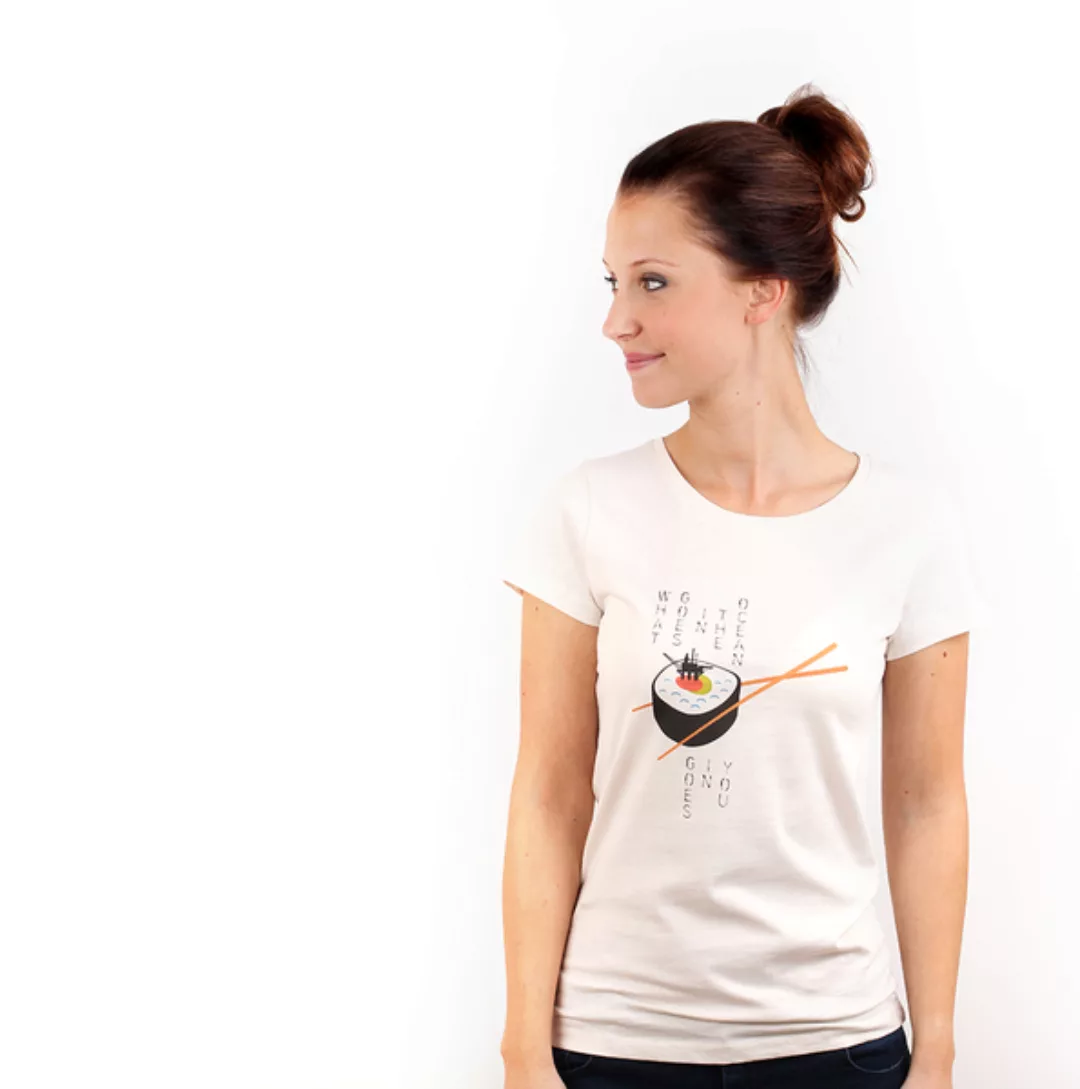 Crunchy Sushi - Frauenshirt Mit Print Aus Biobaumwolle günstig online kaufen
