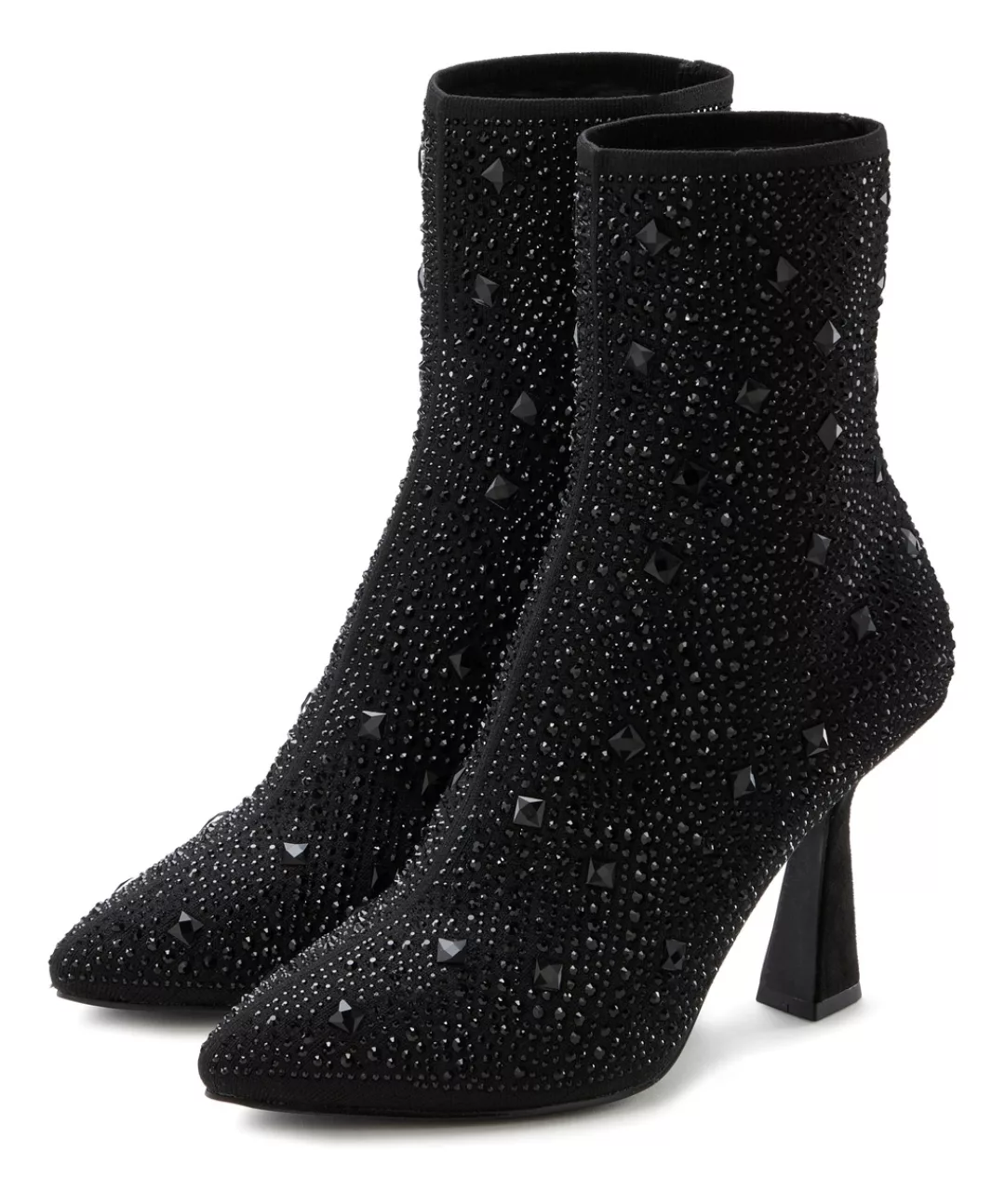 LASCANA High-Heel-Stiefelette, Schlupf-Stiefel, Ankle Boots, elastisches Ma günstig online kaufen