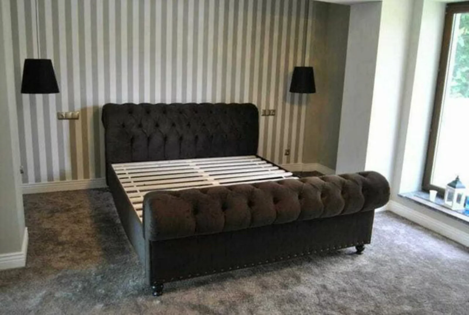 JVmoebel Bett Bett Chesterfield Design Luxus Hotel Betten 180x200cm Schlaf günstig online kaufen