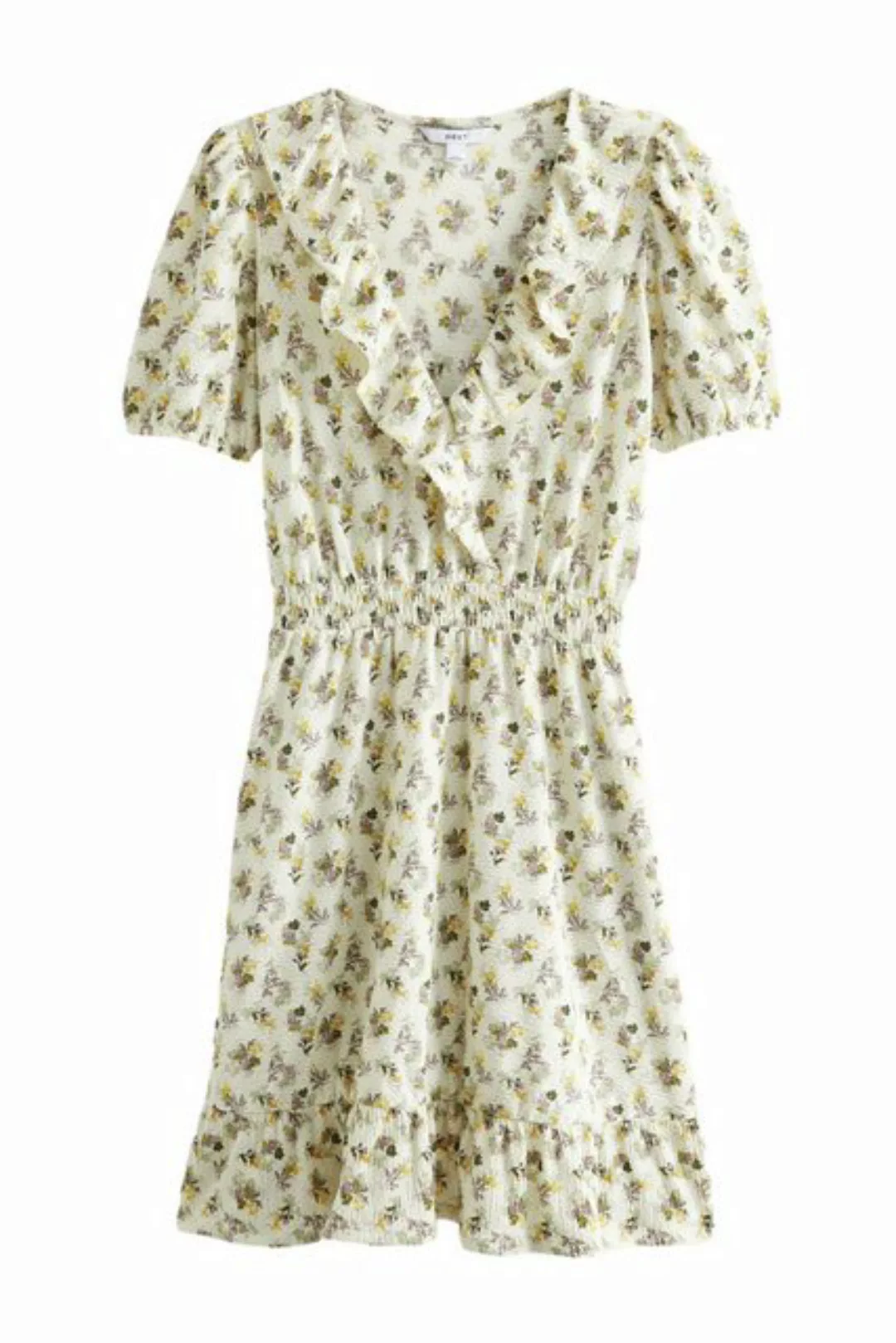 Next Minikleid Kurzärmeliges Kleid mit Rüschen und kurzen Ärmeln (1-tlg) günstig online kaufen