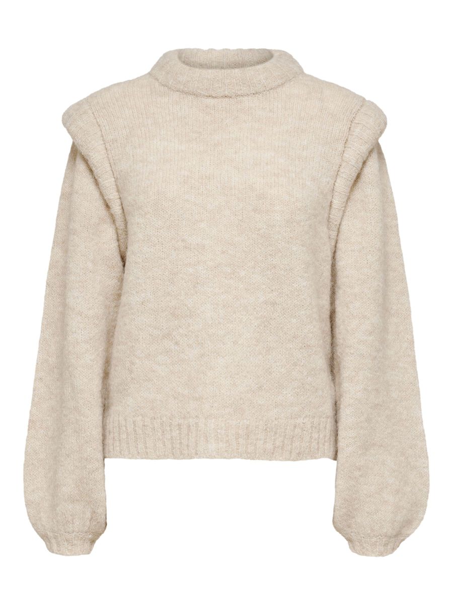 SELECTED Langarm- Strickpullover Damen Beige günstig online kaufen