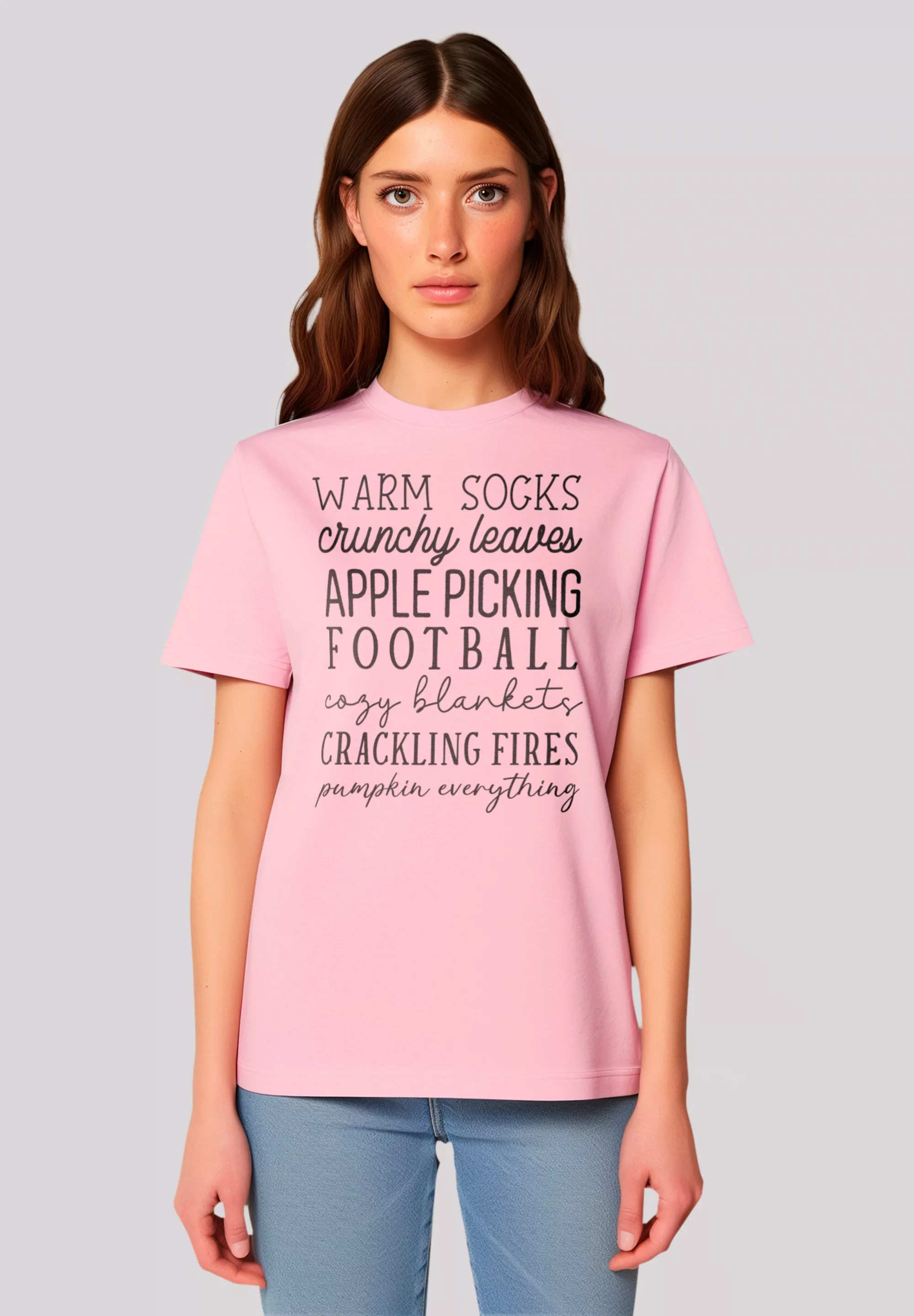 F4NT4STIC T-Shirt "Fall Socks leaves football apples", Premium Qualität, Un günstig online kaufen