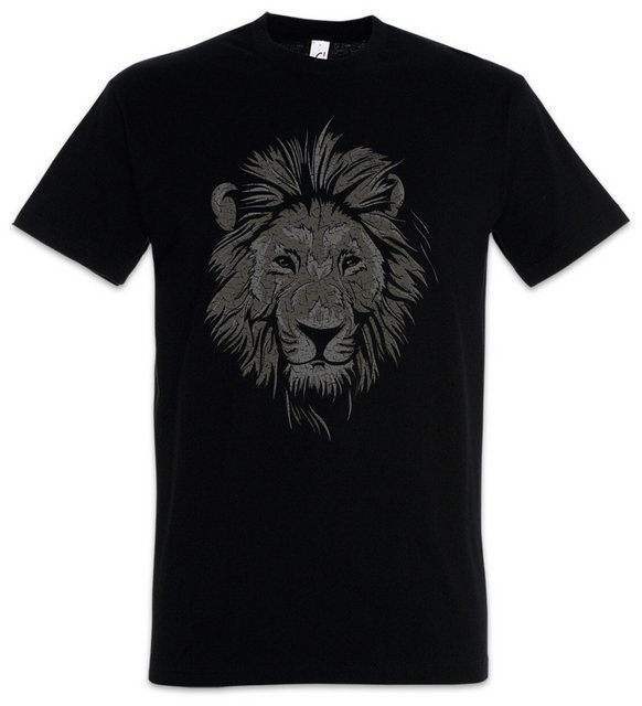 Urban Backwoods Print-Shirt Lion Face Herren T-Shirt Vegan Vegetarier Vegan günstig online kaufen