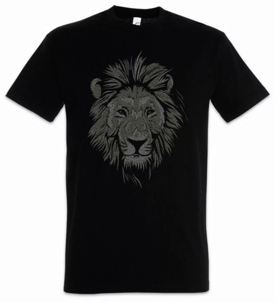 Urban Backwoods Print-Shirt Lion Face Herren T-Shirt Vegan Vegetarier Vegan günstig online kaufen