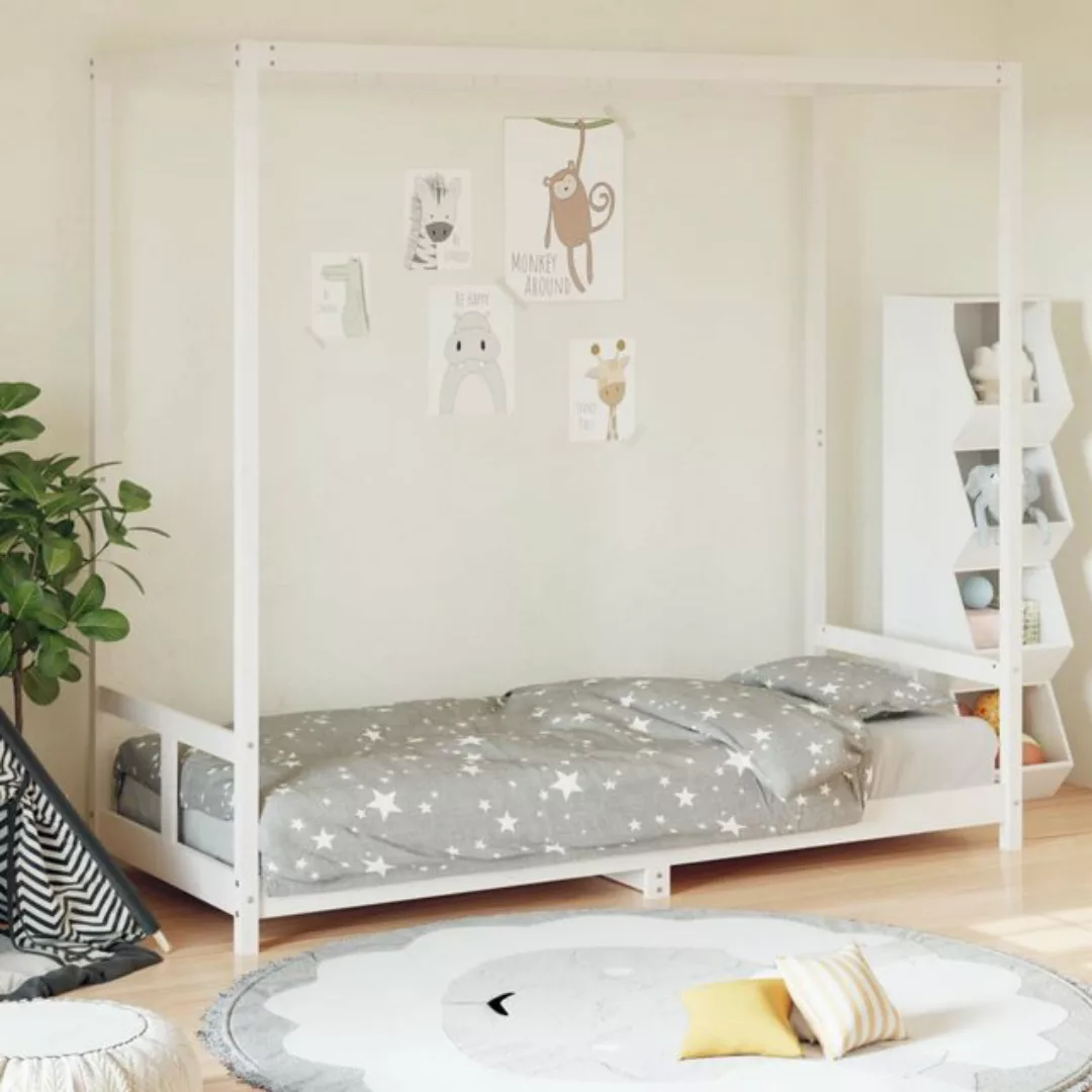 vidaXL Kinderbett Kinderbett Weiß 80x200 cm Massivholz Kiefer günstig online kaufen