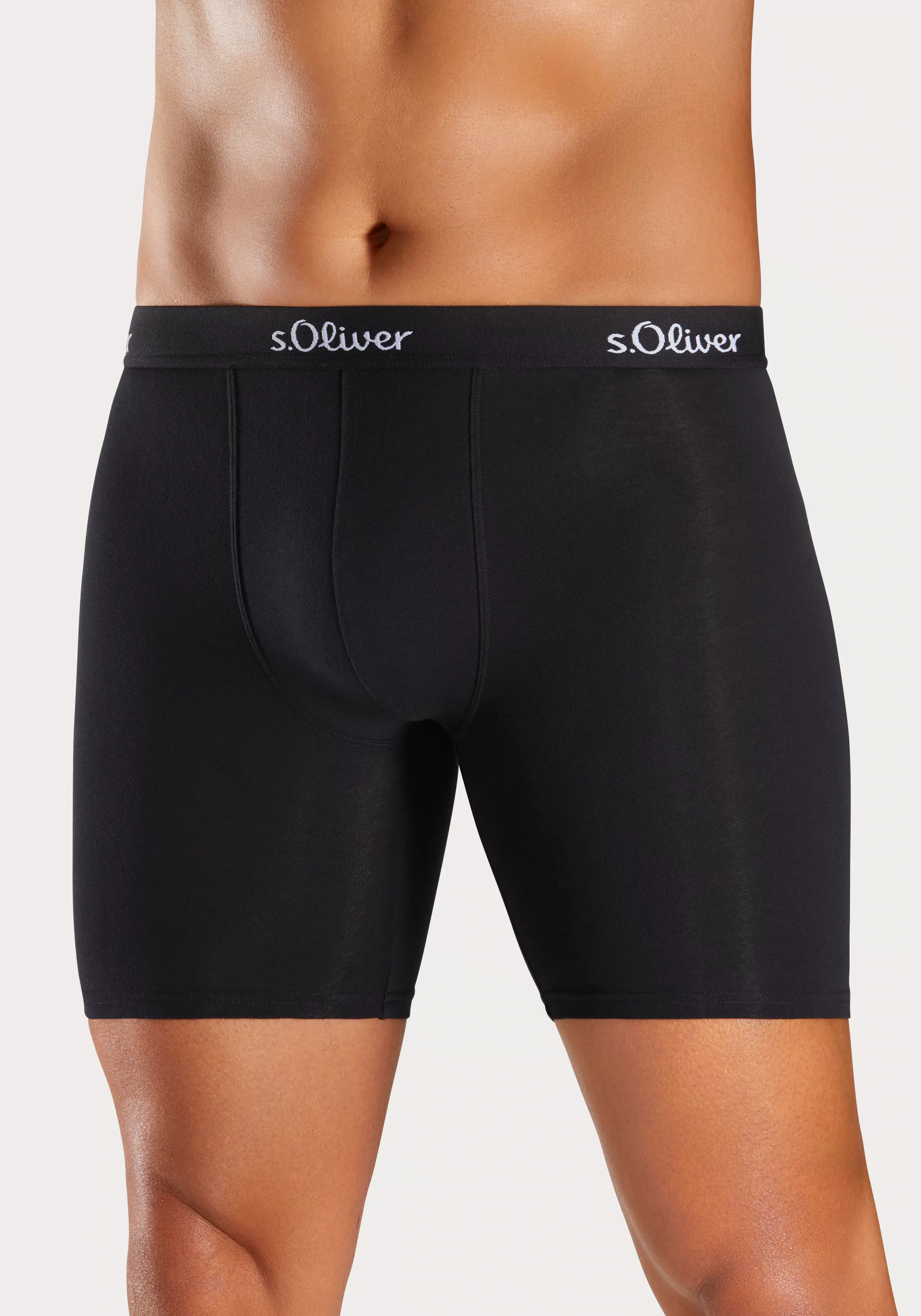 s.Oliver Boxer "Boxershorts für Herren", (Packung, 3 St.), mit längerem Bei günstig online kaufen