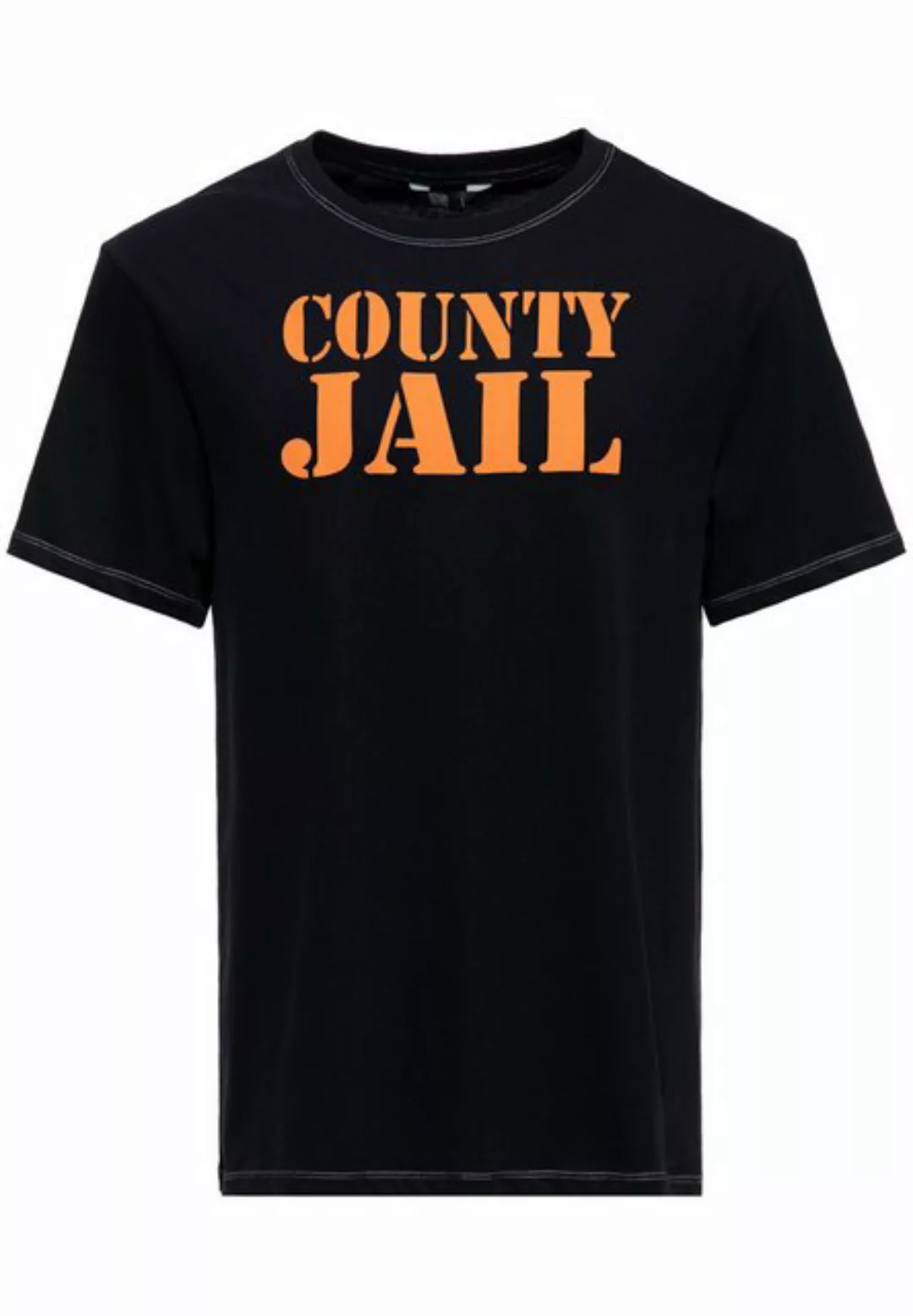 KingKerosin Print-Shirt County Jail (1-tlg) Mit Statement Prints auf Vorder günstig online kaufen