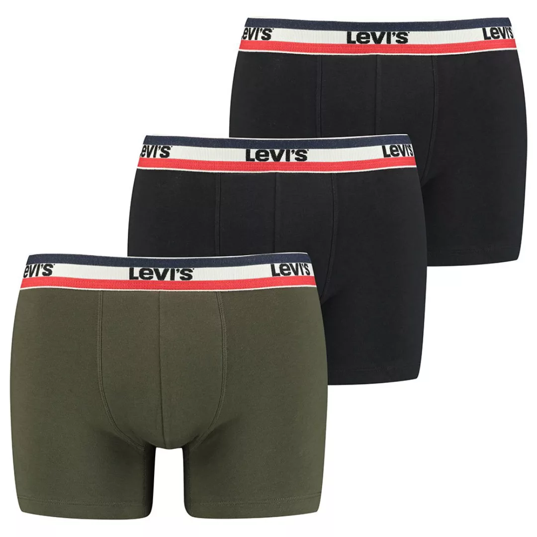 Levi´s ® Sportswear Logo Slip-boxer 3 Paare M Black / Khaki günstig online kaufen