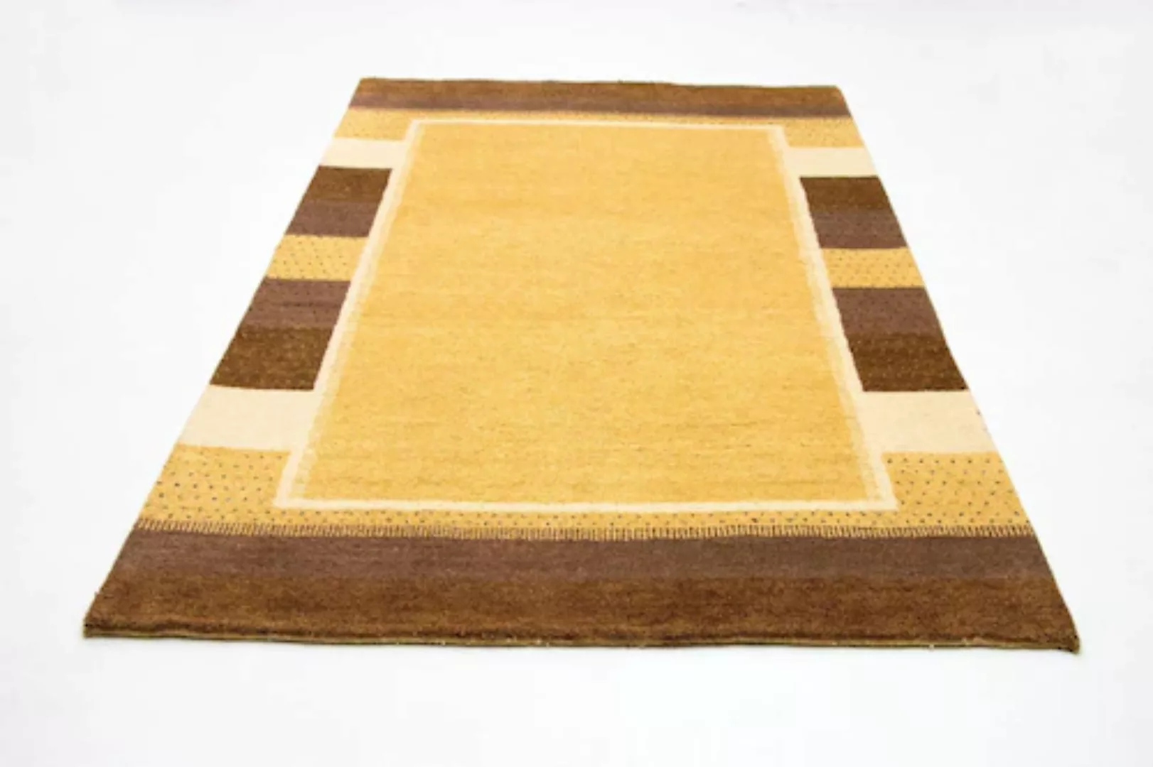 morgenland Wollteppich »Gabbeh Teppich handgeknüpft gold«, rechteckig günstig online kaufen