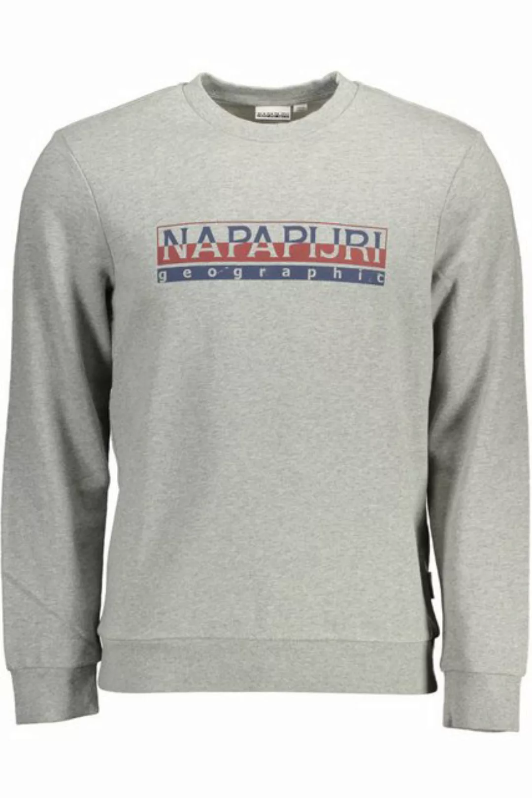 Napapijri Sweatshirt Graues Herren-Sweatshirt ohne Reißverschluss mit günstig online kaufen