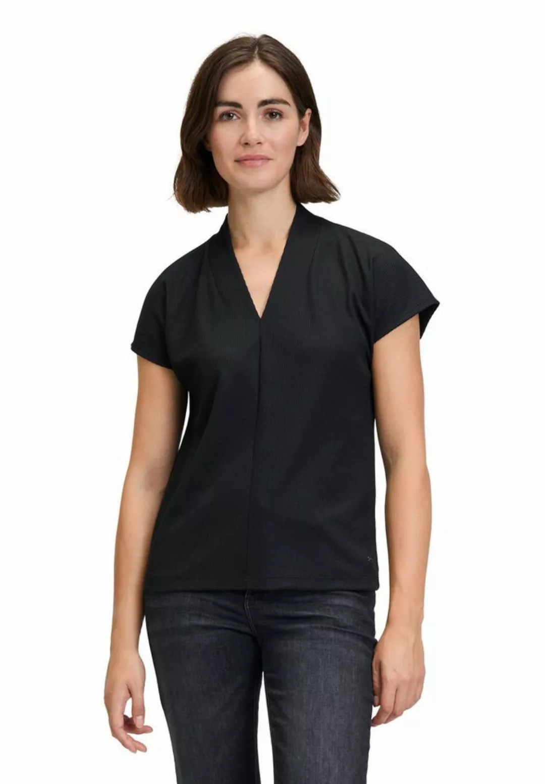 Betty&Co Kurzarmshirt Betty & Co Halbarm-Shirt mit Struktur (1-tlg) Struktu günstig online kaufen