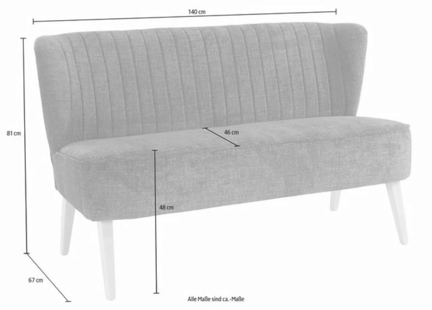 INOSIGN 2-Sitzer "Campi", bequemes Küchensofa, frei im Raum stellbar günstig online kaufen