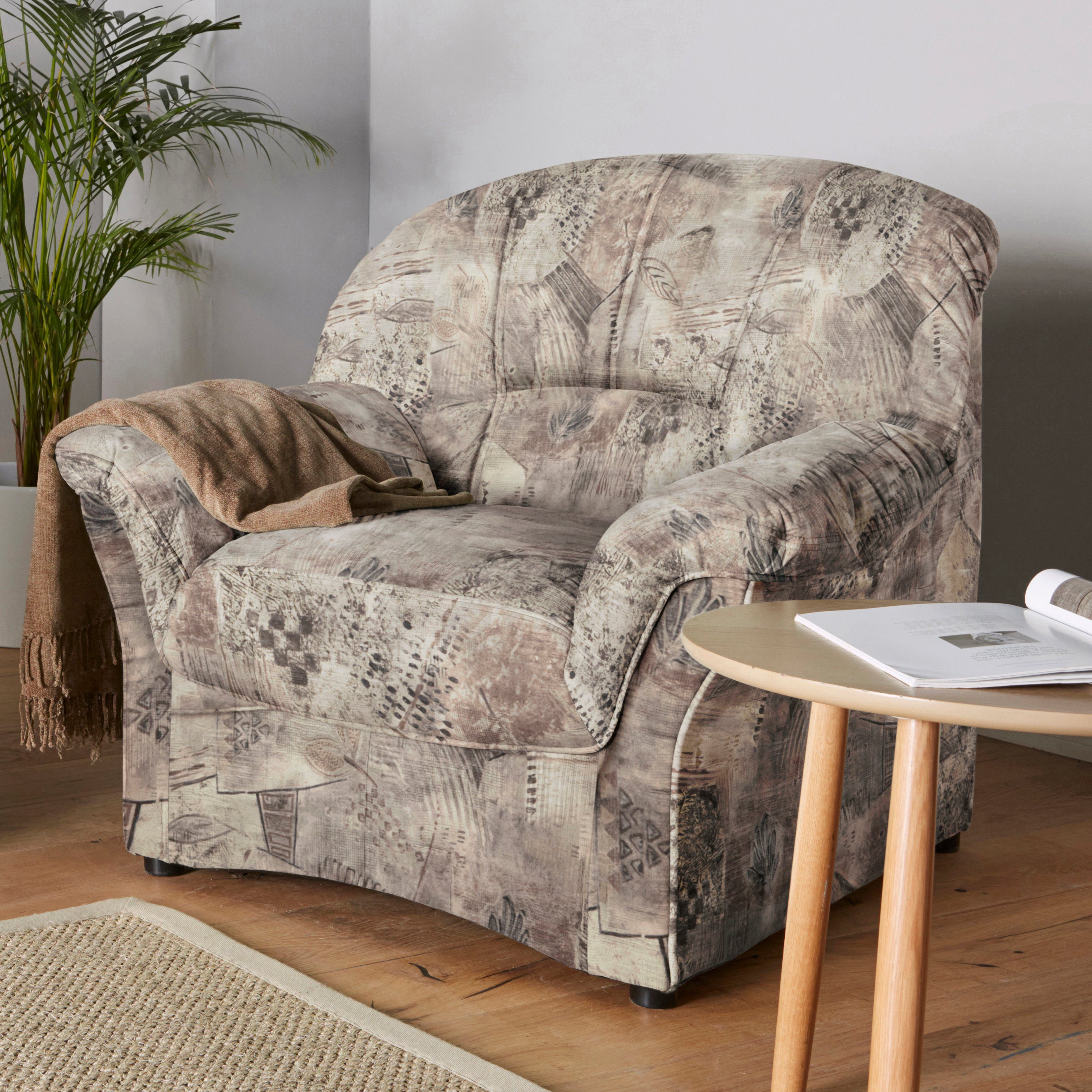 DOMO collection Sessel "Bahia belastbar bis 140kg/ Sitz", Microfaser MELROS günstig online kaufen