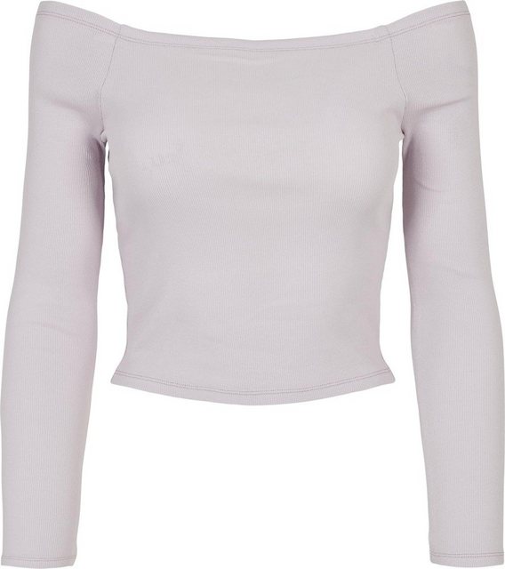 URBAN CLASSICS Langarmshirt "Damen Ladies Off Shoulder Rib Longsleeve", (1 günstig online kaufen