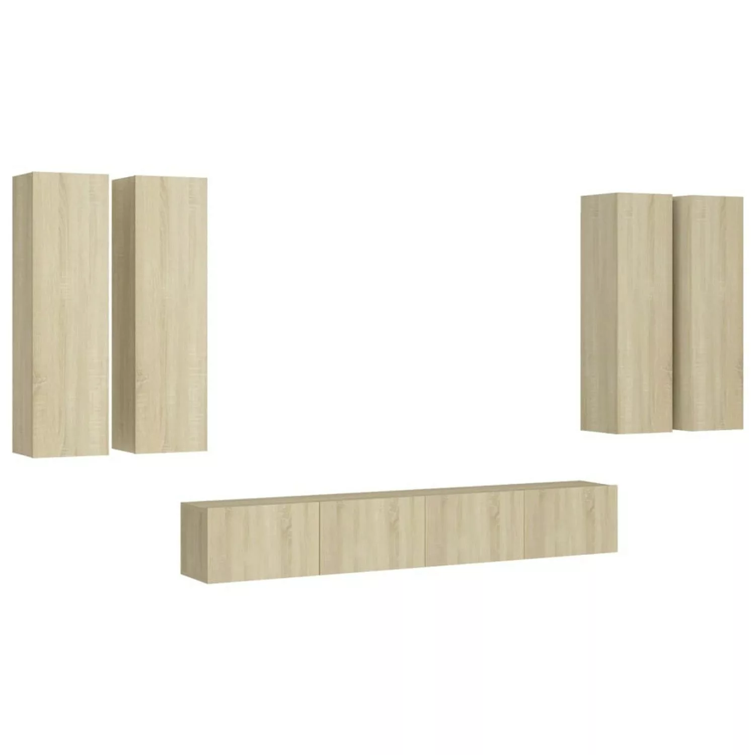 VidaXL 6-tlg. TV-Schrank-Set Sonoma-Eiche Holzwerkstoff  Modell 11 günstig online kaufen