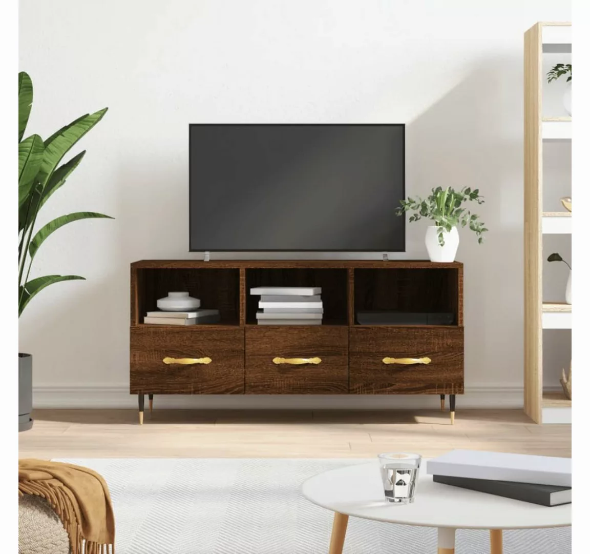 vidaXL TV-Schrank TV-Schrank Braun Eichen-Optik 102x36x50 cm Spanplatte günstig online kaufen