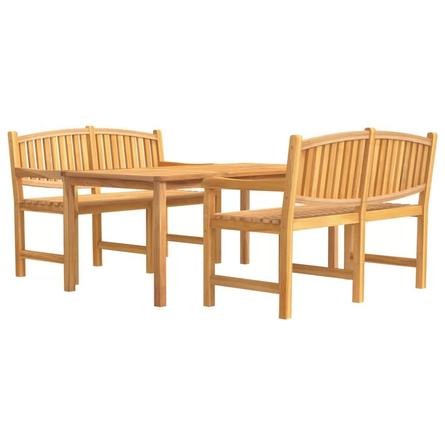 vidaXL 3-tlg Garten-Essgruppe Massivholz Teak Modell 25 günstig online kaufen