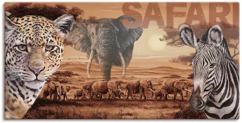 Artland Wandbild »Safari«, Wildtiere, (1 St.), als Alubild, Outdoorbild, Le günstig online kaufen