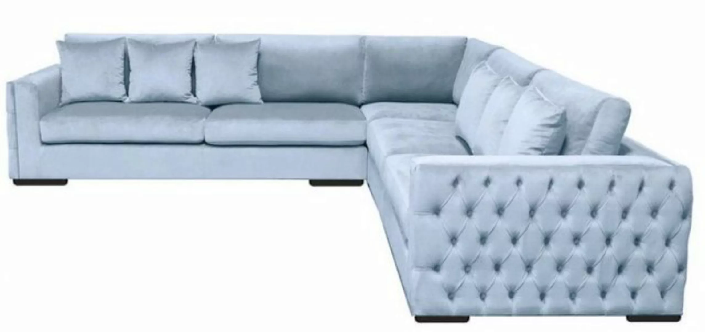 JVmoebel Sofa Blaues Ecksofa Wohnlandschaft Couch Eckgarnitur Polster Couch günstig online kaufen