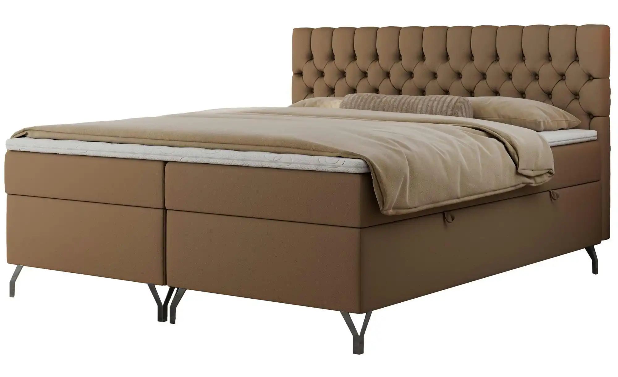 Boxbett mit Bettkasten Grimaldi ¦ braun ¦ Maße (cm): B: 204 H: 115 Betten > günstig online kaufen
