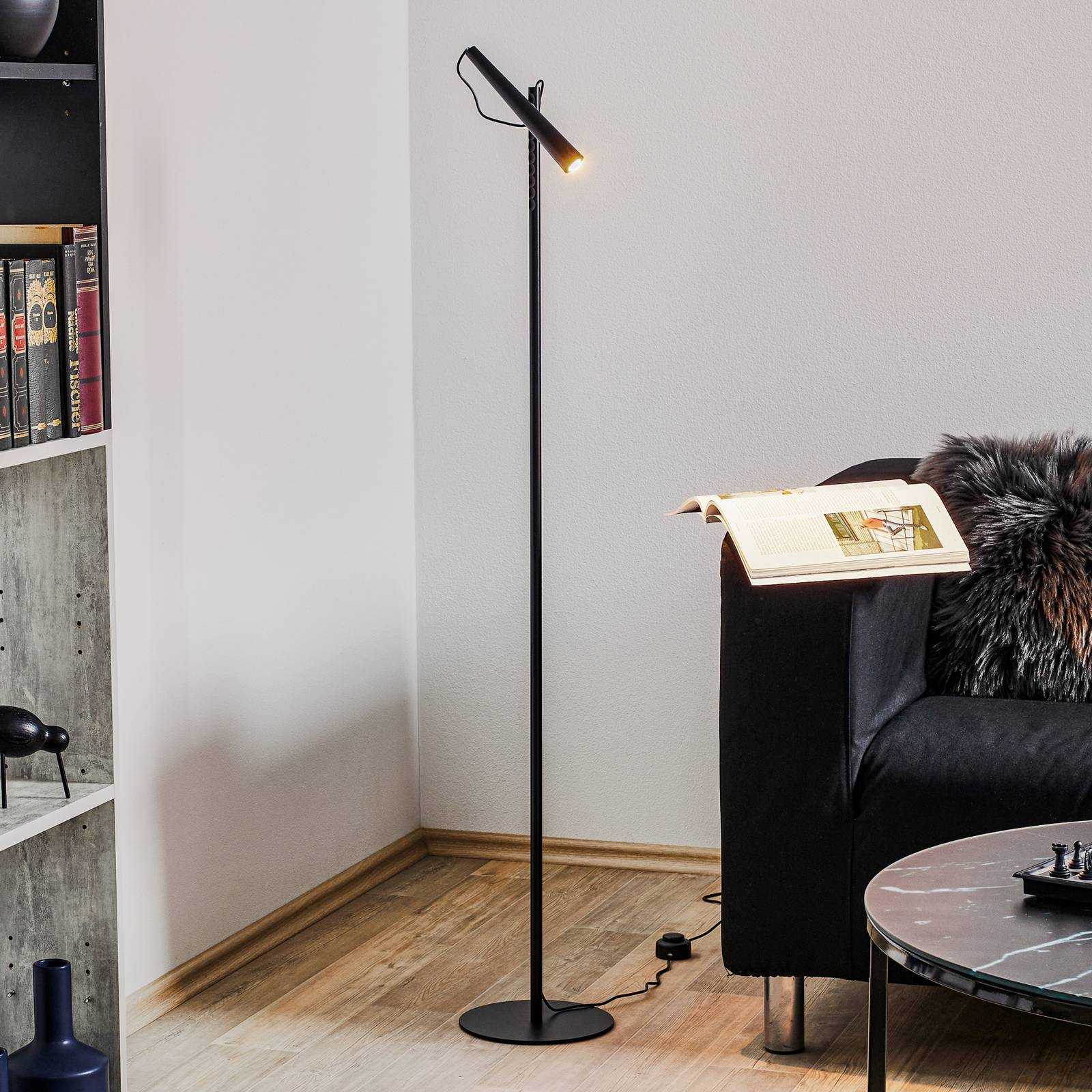 Foscarini Magneto LED-Stehleuchte, schwarz günstig online kaufen
