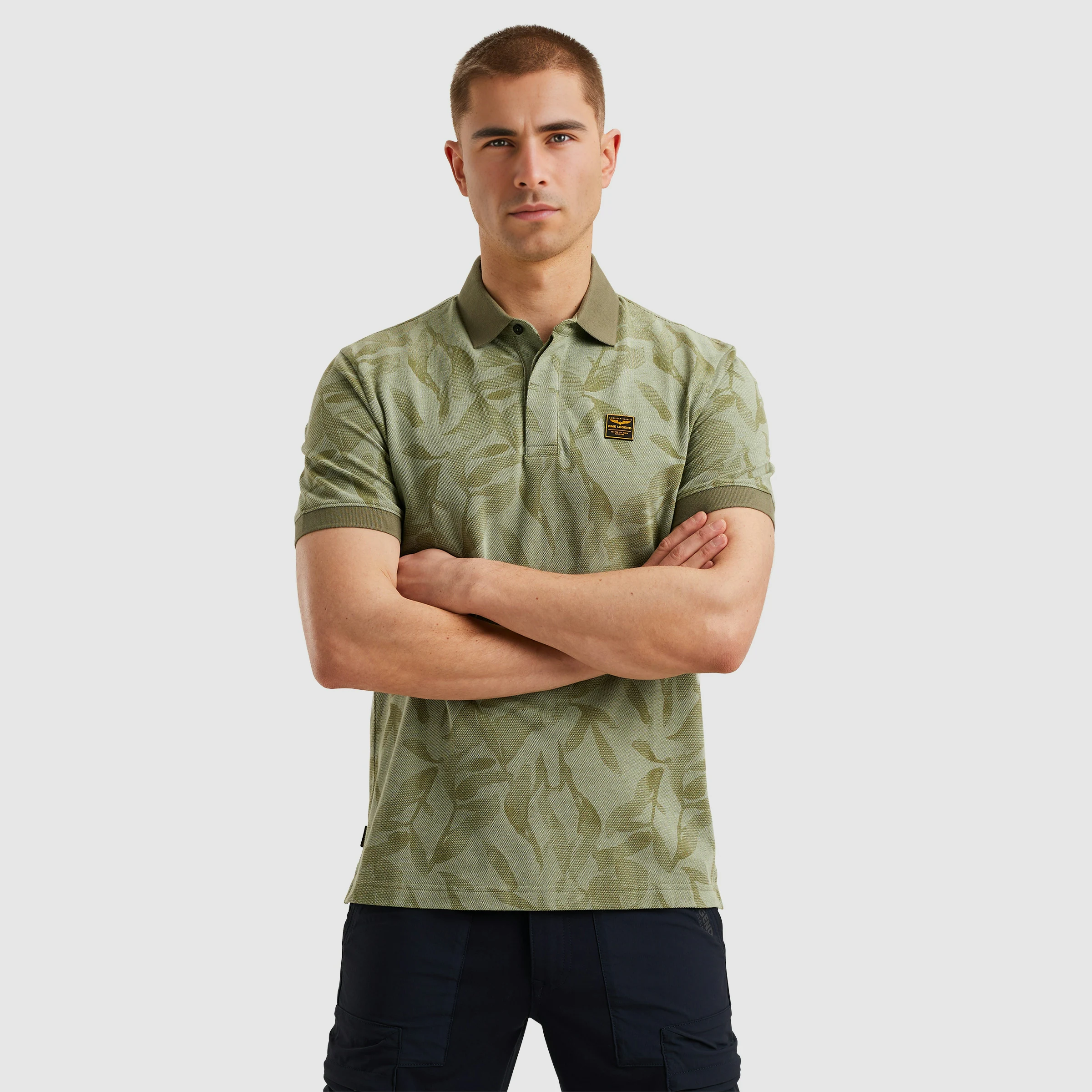 PME LEGEND Poloshirt "Short sleeve polo two tone pique printed", mit All-Ov günstig online kaufen