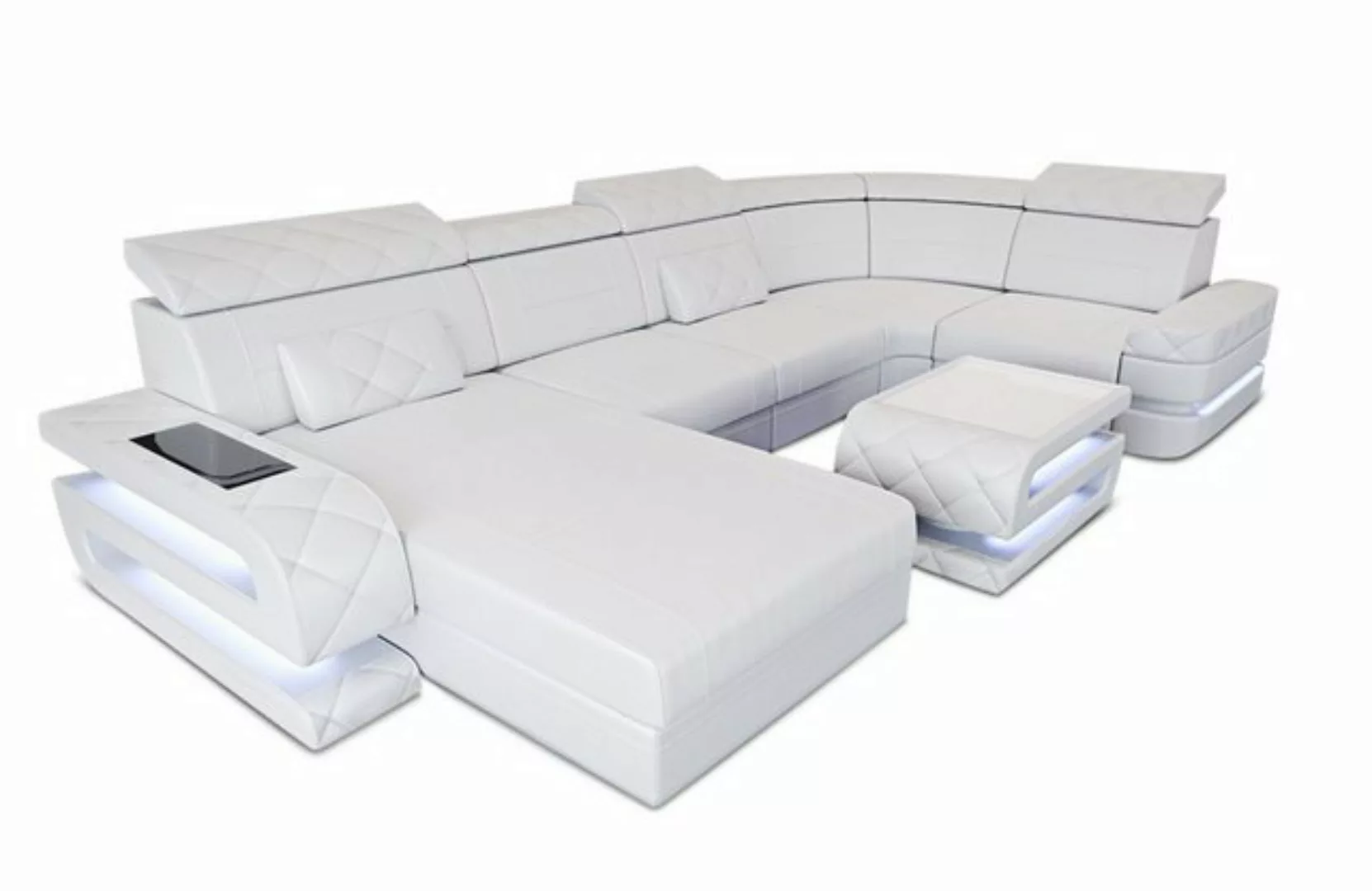 Sofa Dreams Wohnlandschaft Sofa Leder Bologna U Form Ledersofa, Couch, mit günstig online kaufen