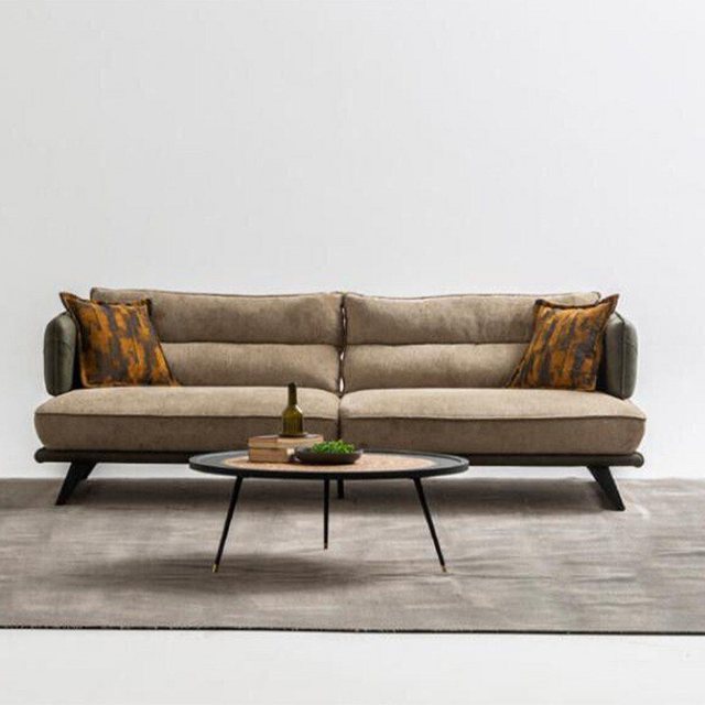 JVmoebel Sofa Luxus Sofagarnitur Sofa 3 Sitzer Sessel Stoff Modern Mehrfarb günstig online kaufen