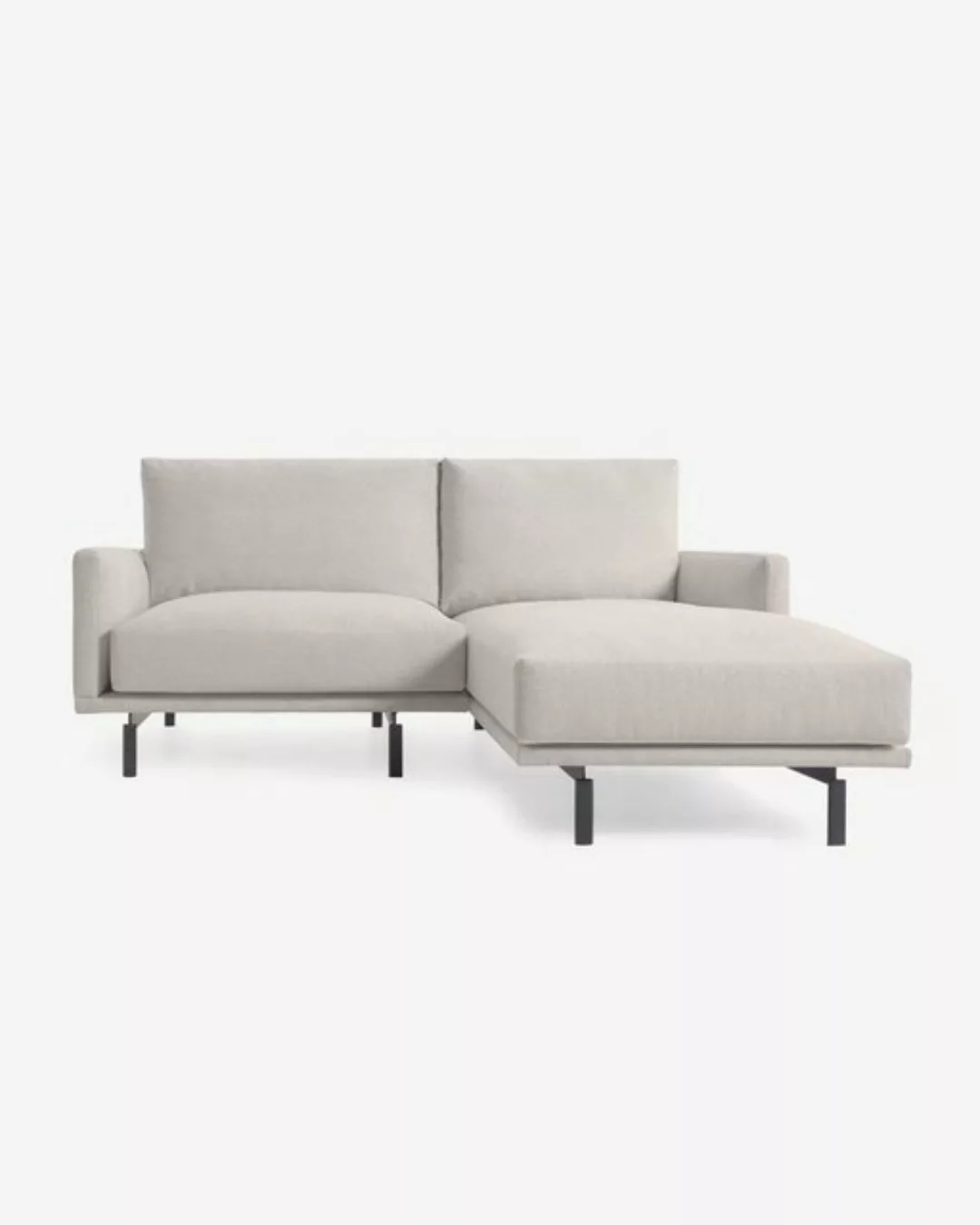 Natur24 Sofa Sofa Galene 3-Sitzer beige mit Longchair rechts 214cm Sitzgele günstig online kaufen