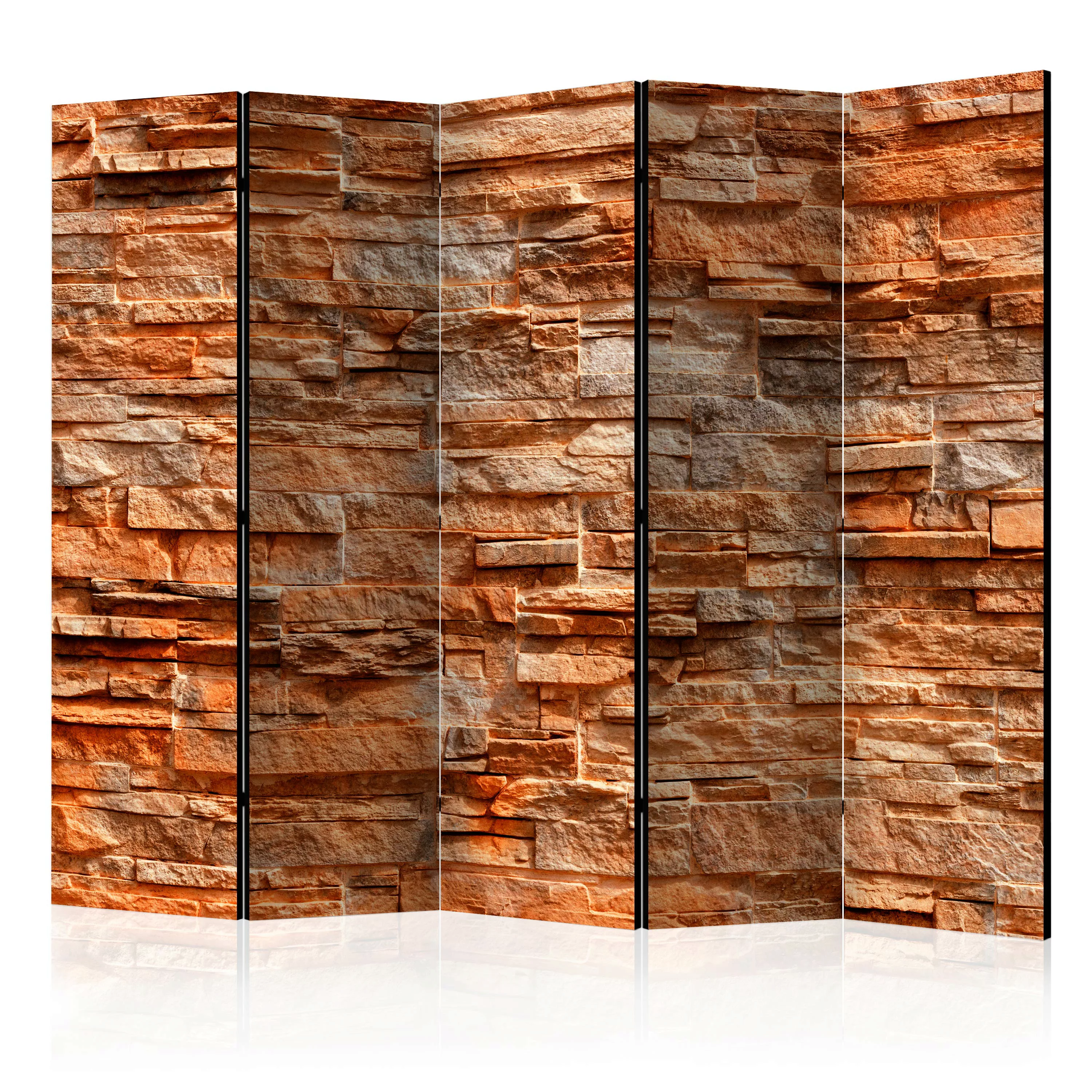 5-teiliges Paravent - Orange Stone Ii [room Dividers] günstig online kaufen