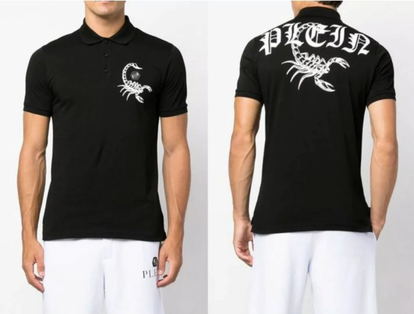 PHILIPP PLEIN Poloshirt PHILIPP PLEIN Scorpion Polo Shirt Polohemd Logo Pat günstig online kaufen