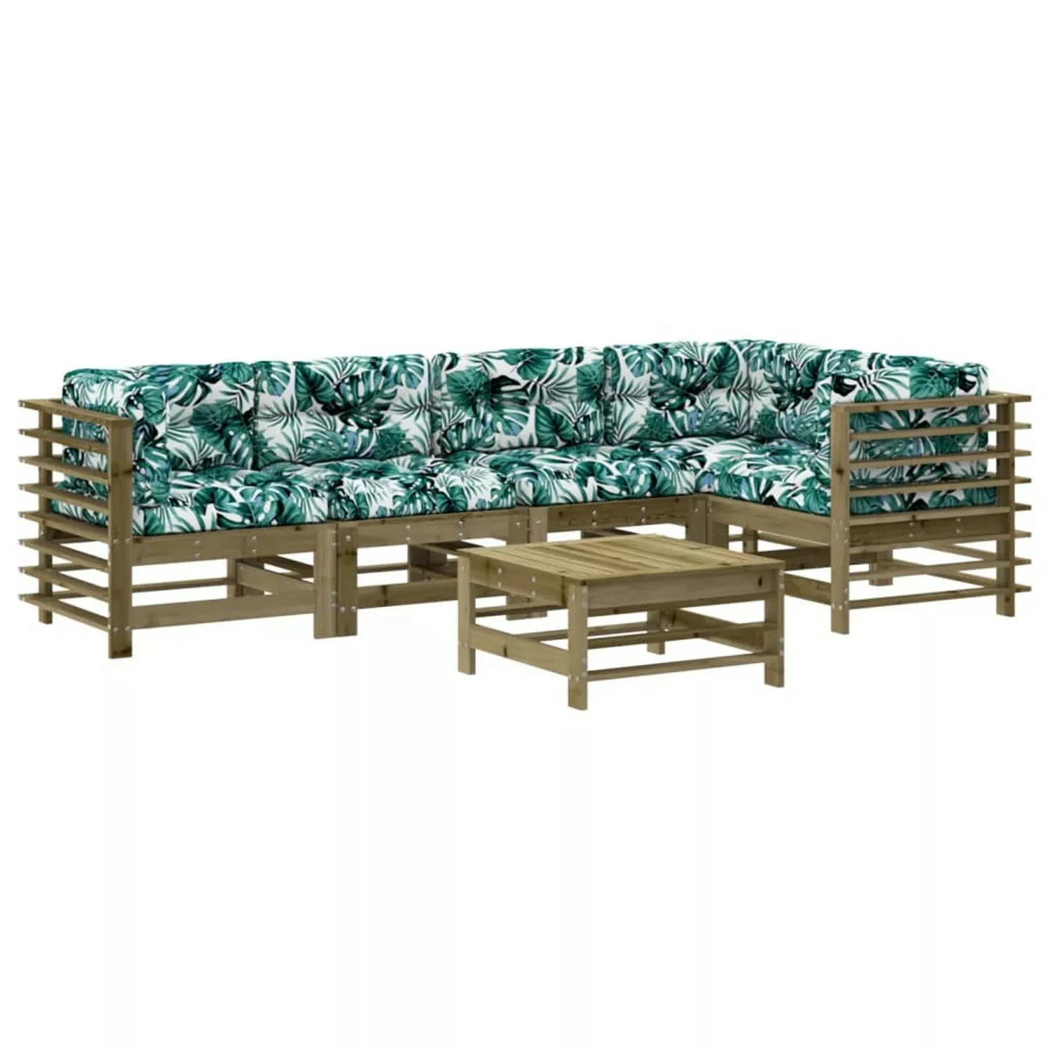 vidaXL 6-tlg Garten-Lounge-Set mit Kissen Imprägniertes Kiefernholz Modell günstig online kaufen