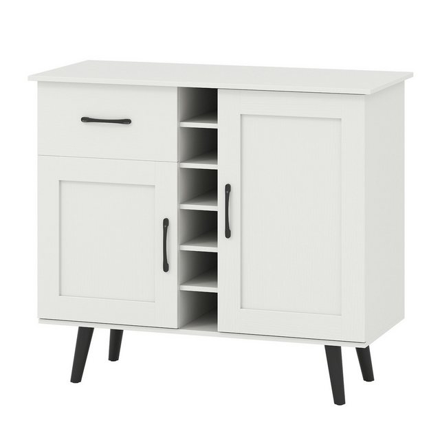 KOMFOTTEU Küchenbuffet Sideboard Weinschrank mit Schublade & 2 Türen günstig online kaufen