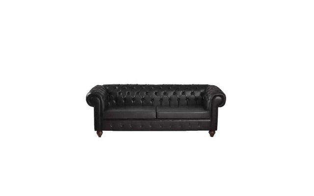 JVmoebel Sofa Schwarze Chesterfield Sofagarnitur Komplette Büroeinrichtung günstig online kaufen