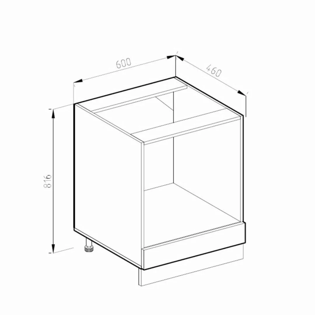 Vicco Herdumbauschrank R-Line, Weiß/Anthrazit, 60 cm günstig online kaufen