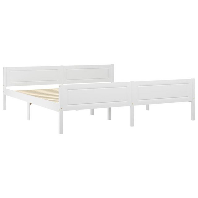 vidaXL Bettgestell Massivholzbett Kiefer Weiß 180x200 cm Doppelbett Bett Be günstig online kaufen