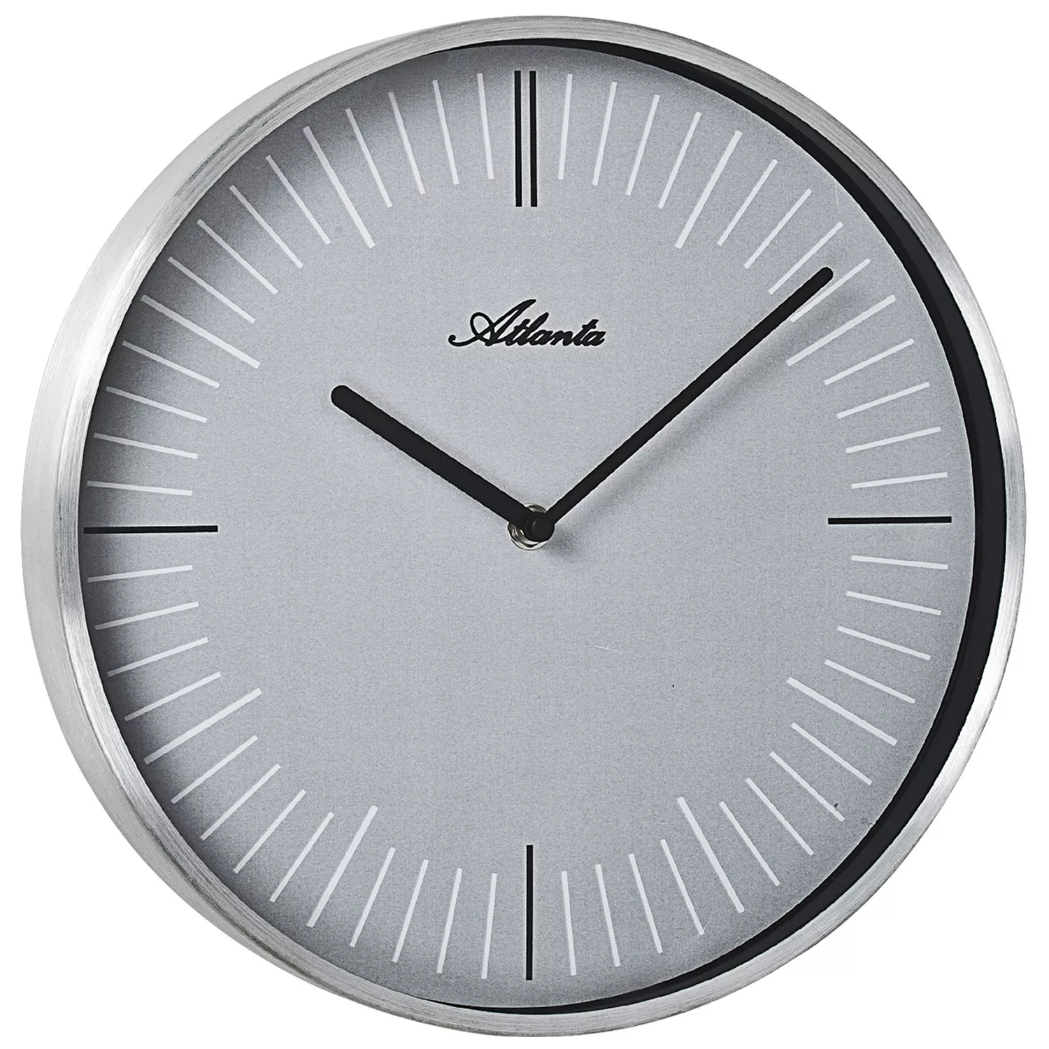 Atlanta 4530/19 Wanduhr Quarz Analog Silbern Rund günstig online kaufen