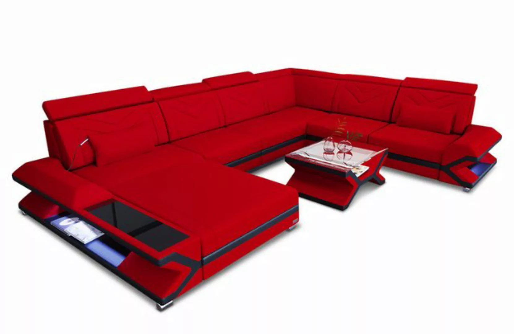 Sofa Dreams Wohnlandschaft Stoffsofa Polster Stoff Couch Napoli XXL U Form günstig online kaufen