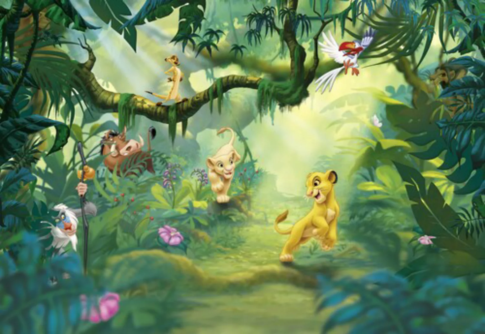 Komar Fototapete »Lion King Jungle - Größe 368 x 254 cm«, bedruckt, Wohnzim günstig online kaufen