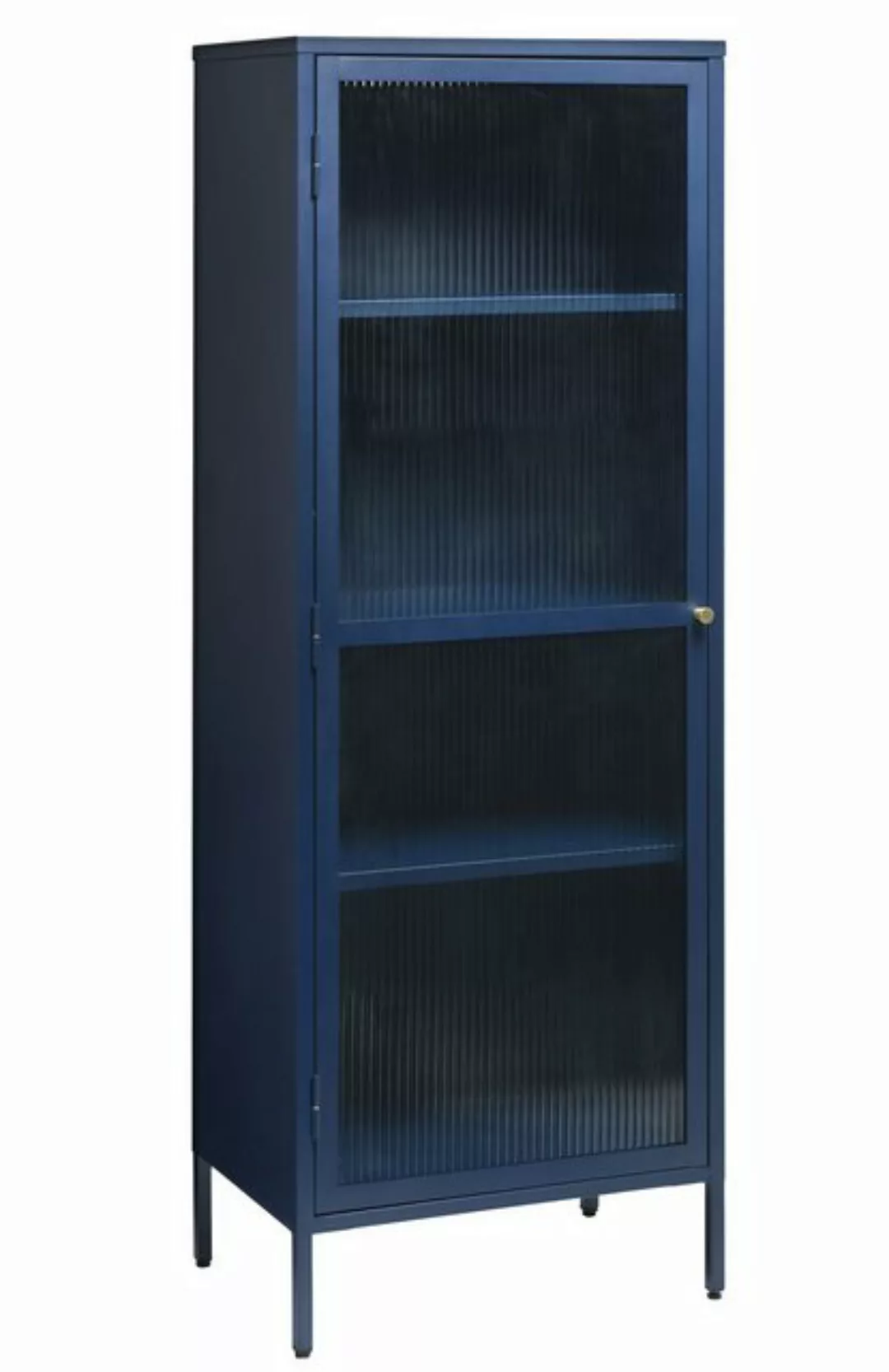 Unique Home Vitrine aus Metall in blau (B/H/T: 58x160x40 cm) günstig online kaufen
