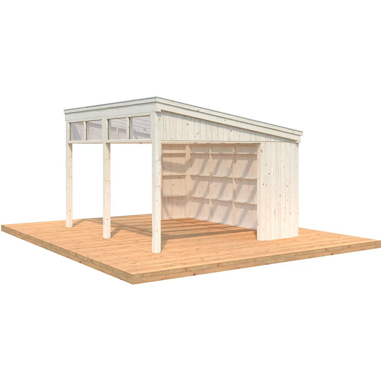 Palmako Holzpavillon "Nova", mit Oberlicht, BxT: 432x376 cm, naturbelassen günstig online kaufen