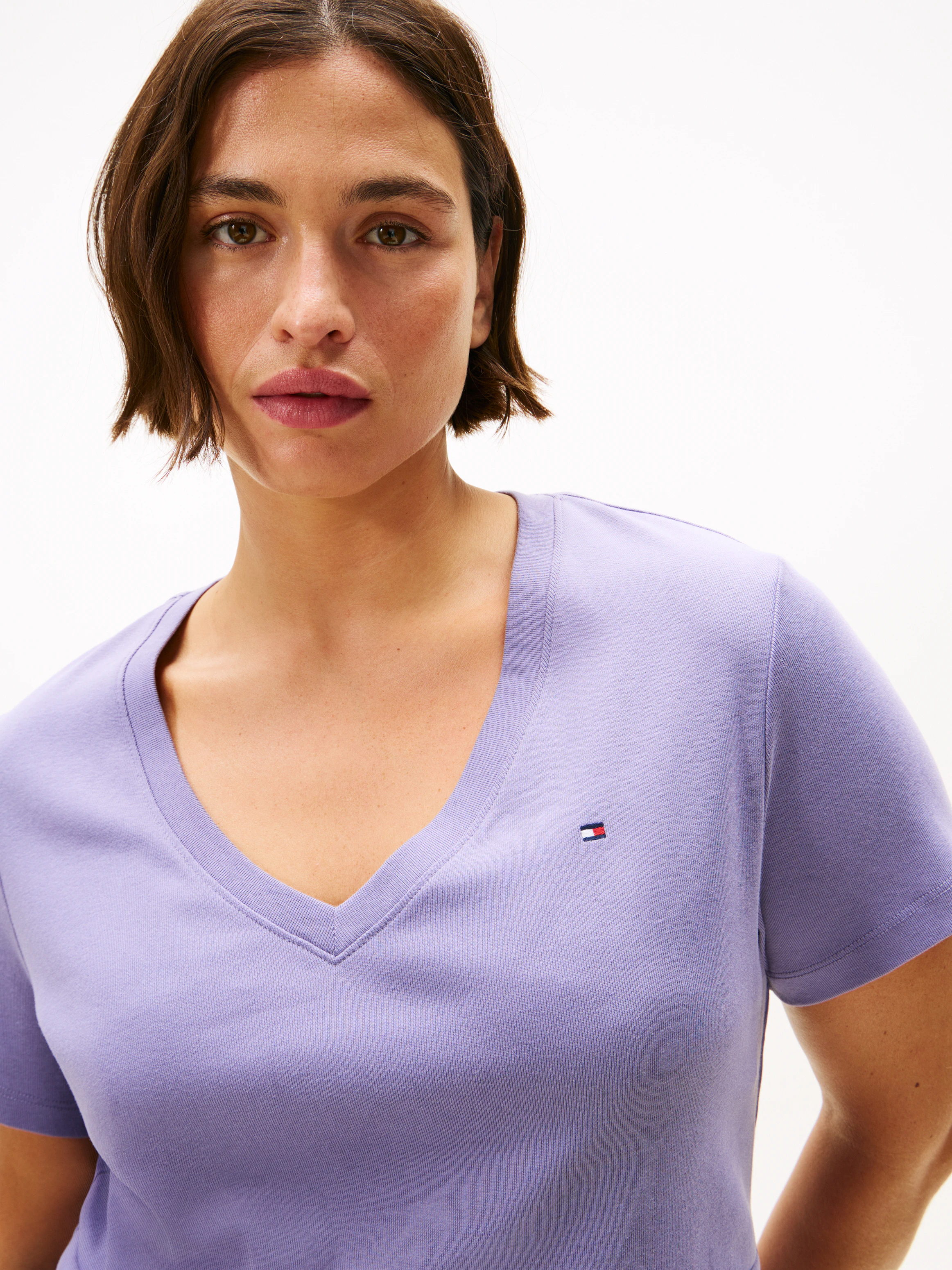 Tommy Hilfiger Curve V-Shirt "CRV SLIM CODY V-NK SS", in Großen Größen günstig online kaufen