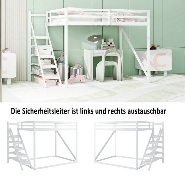 OKWISH Etagenbett Kinderbett Holzbett Tagesbett Hochbett (mit Lattenrost ge günstig online kaufen