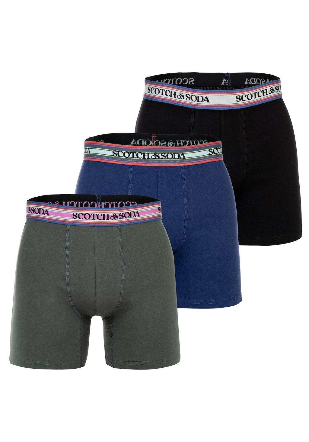 Scotch & Soda Boxershorts "Boxershort Solid Cotton Stretch 3er Pack" günstig online kaufen