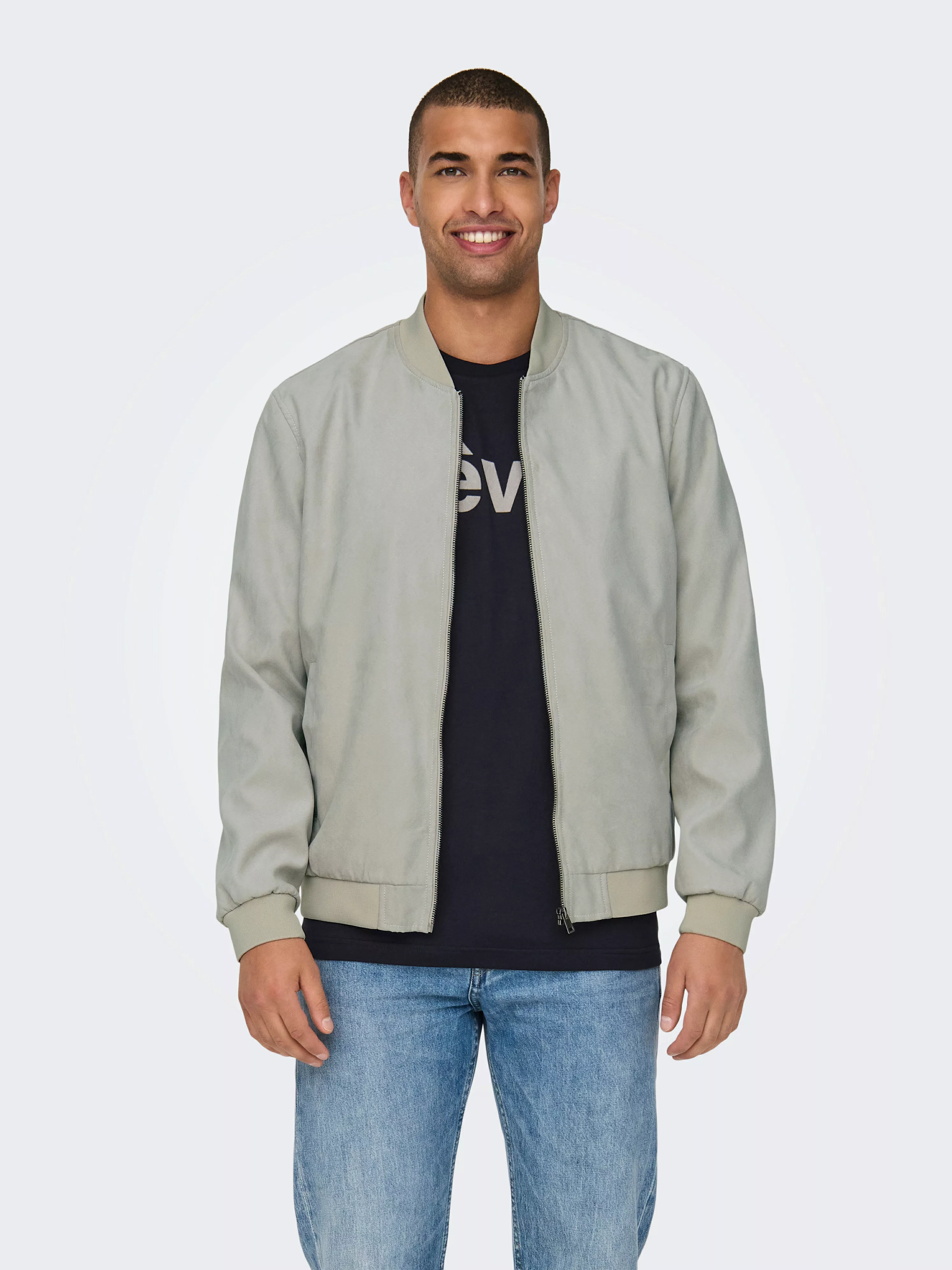 ONLY & SONS Bomberjacke "ONSLUCAS FAKE SUEDE BOMBER OTW" günstig online kaufen