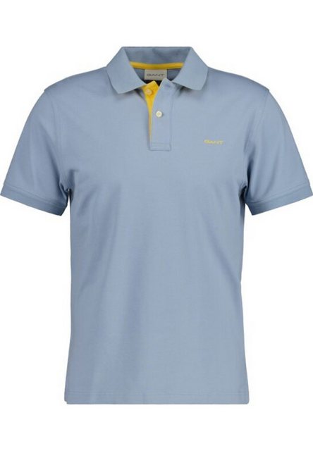 Gant Contrast Piqué Poloshirt Blau - Größe XL günstig online kaufen