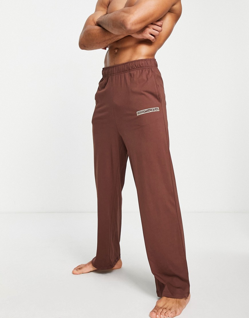 ASOS DESIGN – Essentialwear – Lounge-Jogginghose in Braun günstig online kaufen