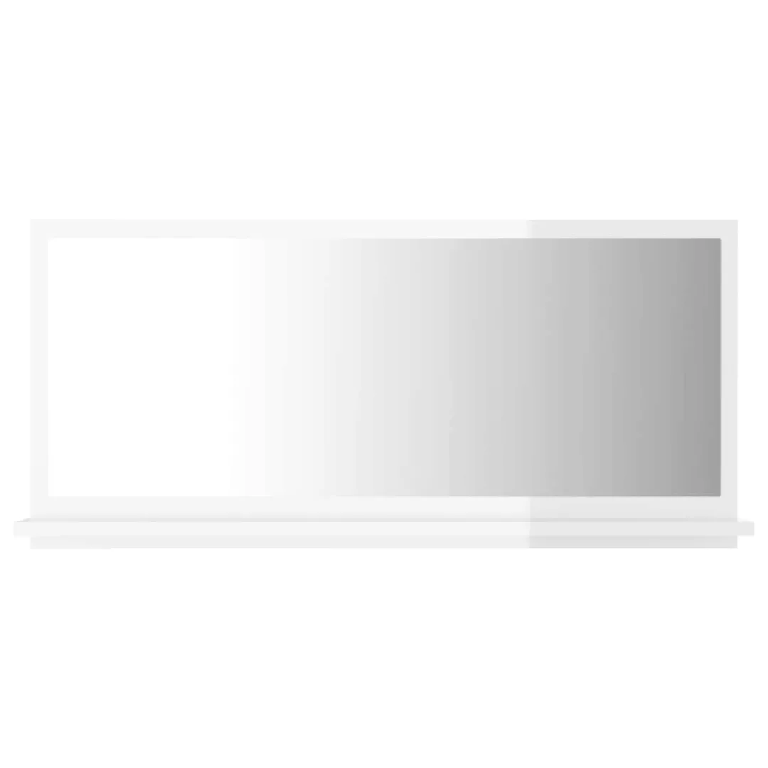 Badspiegel Hochglanz-weiß 80x10,5x37 Cm Spanplatte günstig online kaufen
