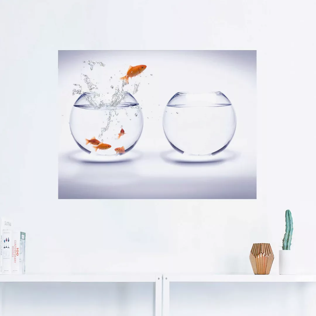 Artland Wandbild "Goldfischaquarium", Wassertiere, (1 St.), als Poster, Wan günstig online kaufen