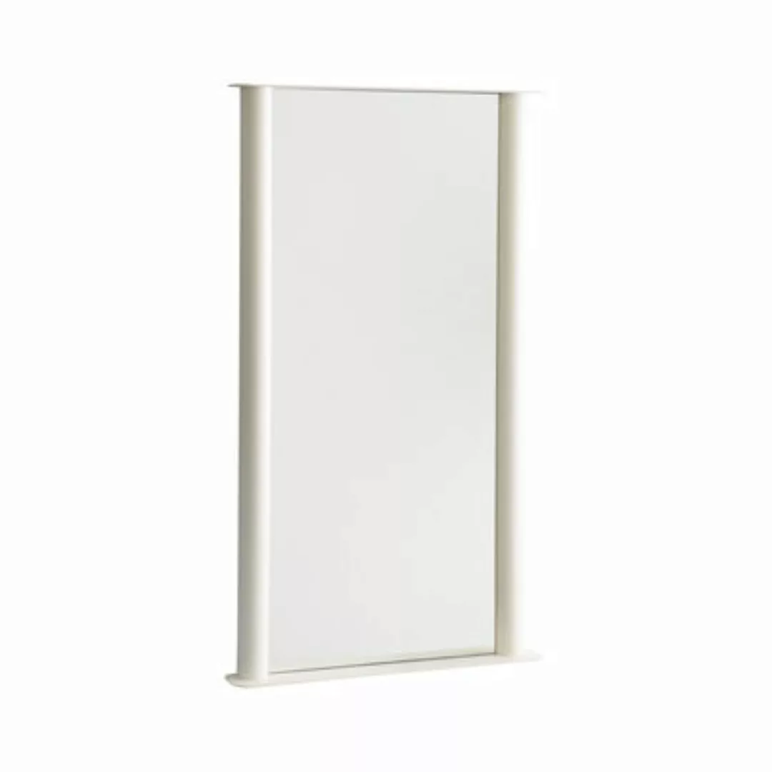 Wandspiegel Pipeline Large metall weiß / L 66 x H 117,5 cm - raawii - Weiß günstig online kaufen